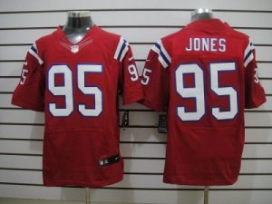 Nike NFL New England Patriots #95 Jones Red Jerseys(Elite)