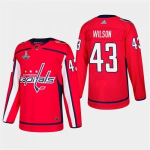 Capitals #43 Tom Wilson Red 2018 Stanley Cup Champions Adidas Jersey