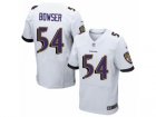 Mens Nike Baltimore Ravens #54 Tyus Bowser Elite White NFL Jersey