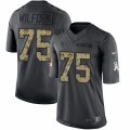 Mens Nike Houston Texans #75 Vince Wilfork Limited Black 2016 Salute to Service NFL Jersey