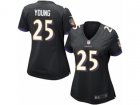 Women Nike Baltimore Ravens #25 Tavon Young Game Black Alternate NFL Jersey