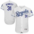 Men's Majestic Kansas City Royals #31 Ian Kennedy White Flexbase Authentic Collection MLB Jersey