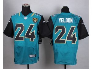 Nike Jacksonville Jaguars #24 T.J. Yeldon Teal Green jerseys(Elite)
