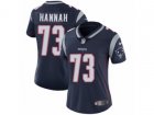 Women Nike New England Patriots #73 John Hannah Vapor Untouchable Limited Navy Blue Team Color NFL Jersey