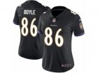 Women Nike Baltimore Ravens #86 Nick Boyle Vapor Untouchable Limited Black Alternate NFL Jersey