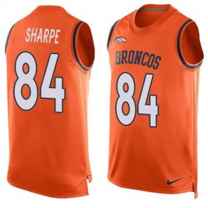 Nike Denver Broncos #84 Shannon Sharpe Orange Team Color Men Stitched NFL Limited Tank Top Jersey