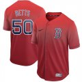 Red Sox #50 Mookie Betts Red Drift Fashion Jersey