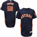 Men's Majestic Houston Astros #58 Doug Fister Navy Blue Flexbase Authentic Collection MLB Jersey