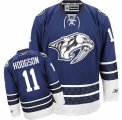 Mens Reebok Nashville Predators #11 Cody Hodgson Authentic Blue Third NHL Jersey