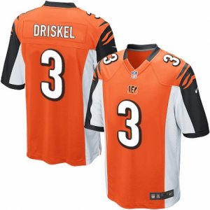 Mens Nike Cincinnati Bengals #3 Jeff Driskel Game Orange Alternate NFL Jersey