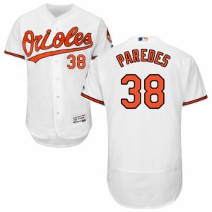 Men\'s Majestic Baltimore Orioles #38 Jimmy Paredes White Flexbase Authentic Collection MLB Jersey