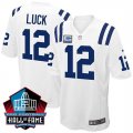 2016 Hall Of Fame Game Indianapolis Colts #12 Andrew Luck White Game Captain Jersey