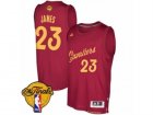 Mens Adidas Cleveland Cavaliers #23 LeBron James Swingman Wine Red 2016-2017 Christmas Day 2017 The Finals Patch NBA Jersey