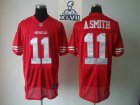 2013 Super Bowl XLVII NEW San Francisco 49ers #11 A.Smith red(Elite new)