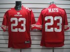 nfl san francisco 49ers #23 mays red