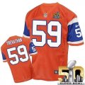 Nike Denver Broncos #59 Danny Trevathan Orange Throwback Super Bowl 50 Men Stitched NFL Elite Jersey