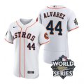 Astros #44 Yordan Alvarez White Nike 2022 World Series Flexbase Jersey