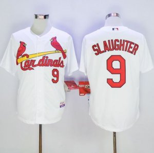 St.Louis Cardinals #9 Enos Slaughter White Cool Base Stitched Baseball Jersey