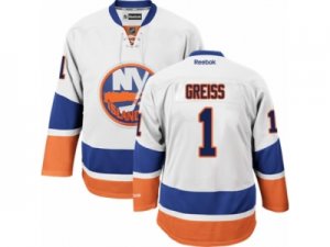 Mens Reebok New York Islanders #1 Thomas Greiss Authentic White Away NHL Jersey