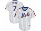 Mens Majestic New York Mets #7 Jose Reyes Replica White Alternate Cool Base MLB Jersey