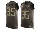 Nike Kansas City Chiefs #35 Christian Okoye Limited Green Salute to Service Tank Top NFL Jersey