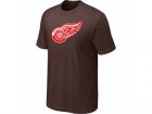 NHL Detroit Red Wings Big & Tall Logo Brown T-Shirt