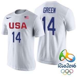 Draymond Green USA Dream Twelve Team #14 2016 Rio Olympics White T-Shirt