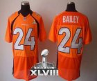 Nike Denver Broncos #24 Champ Bailey Orange Team Color Super Bowl XLVIII NFL Elite Jersey
