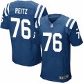 Mens Nike Indianapolis Colts #76 Joe Reitz Elite Royal Blue Team Color NFL Jersey
