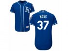 Mens Majestic Kansas City Royals #37 Brandon Moss Blue Flexbase Authentic Collection MLB Jersey