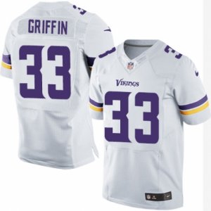 Men\'s Nike Minnesota Vikings #33 Michael Griffin Elite White NFL Jersey