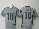 Nike Cincinnati Bengals #18 AJ Green Gray Gridiron Gray Jerseys(Limited)