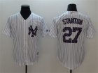 New york Yankees #27 Giancarlo Stanton White 2018 Stars & Stripes Cool Base Jersey