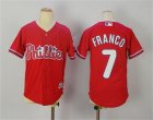 Phillies #7 Maikel Franco Red Youth Cool Base Jersey