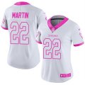 Womens Nike Tampa Bay Buccaneers #22 Doug Martin White Pink Stitched NFL Limited Rush Fashion Jersey