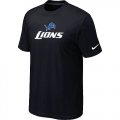 Nike Detroit Lions Authentic Logo T-Shirt BLack