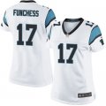 Women Nike Carolina Panthers #17 Devin Funchess Black Team Color Stitched white Jersey