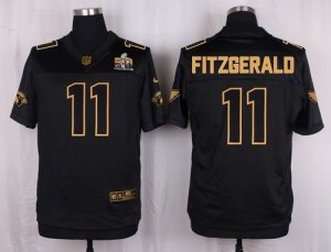 Nike Arizona Cardinals #11 Larry Fitzgerald Black Pro Line Gold Collection Jersey(Elite)