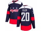 Men Adidas Washington Capitals #20 Lars Eller Navy Authentic 2018 Stadium Series Stitched NHL Jersey