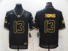 Mens New Orleans Saints #13 Michael Thomas Black Gold 2020 Salute To