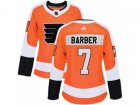 Women Adidas Philadelphia Flyers #7 Bill Barber Orange Home Authentic Stitched NHL Jersey