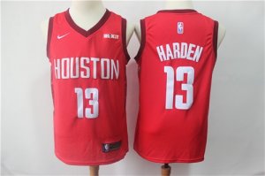 Rockets #13 James Harden Red 2018-19 Earned Edition Nike Swingman Jersey