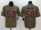 Nike Broncos #58 Von Miller Olive Salute To Service Limited Jersey