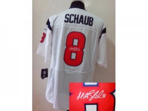Nike NFL Houston Texans #8 Matt Schaub white jerseys(signature Elite)