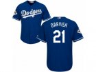 Los Angeles Dodgers #21 Yu Darvish Replica Royal Blue Alternate 2017 World Series Bound Cool Base MLB Jersey