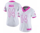 Women's Nike Minnesota Vikings #14 Stefon Diggs Limited Rush Fashion Pink NFL Jersey