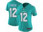 Women Nike Miami Dolphins #12 Bob Griese Vapor Untouchable Limited Aqua Green Team Color NFL Jersey