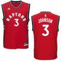 Mens Adidas Toronto Raptors #3 James Johnson Authentic Red Road NBA Jersey