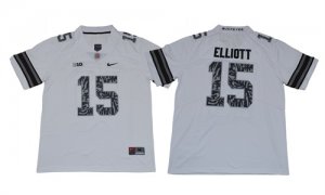 Ohio State Buckeyes #15 Ezekiel Elliott White College Football Jersey