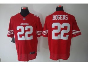 Nike NFL San Francisco 49ers #22 Rogers Red Jerseys(Elite)